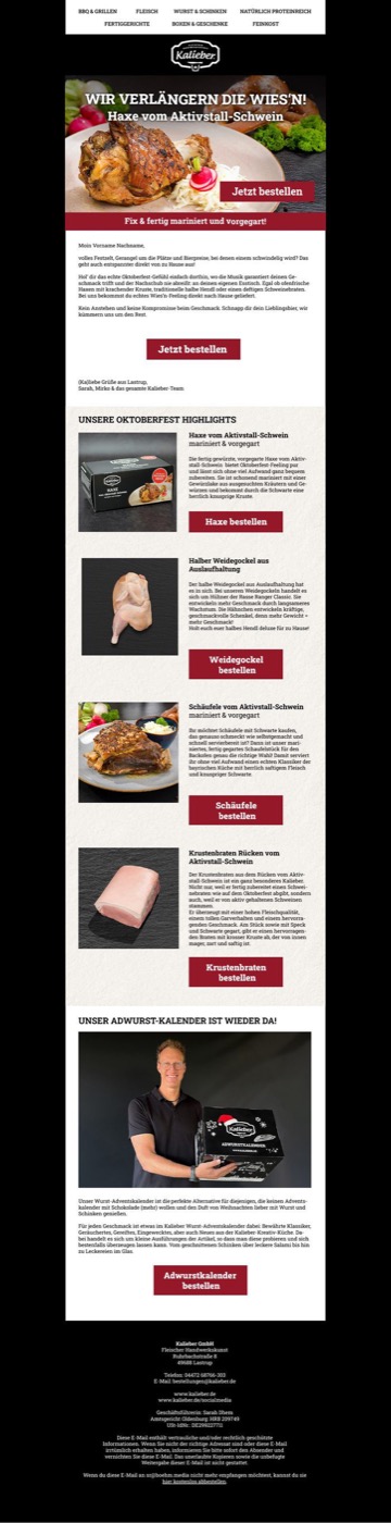 Neues Newsletter-Layout am Beispiel Oktoberfest