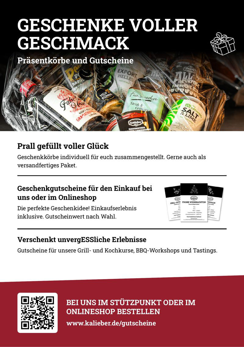 Faltblatt Seite Geschenke voller Geschmack